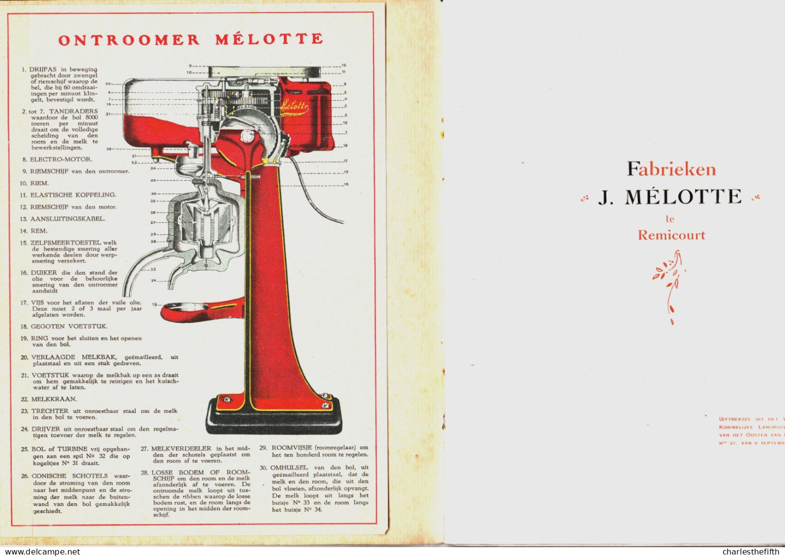 1911 LIVRET PUBLICITAIRE - FABRIQUES MELOTTE  A REMICOURT - 25 BLZ - FABRIQUE A ECREMER - ONTROMER VAN MELK - Advertising