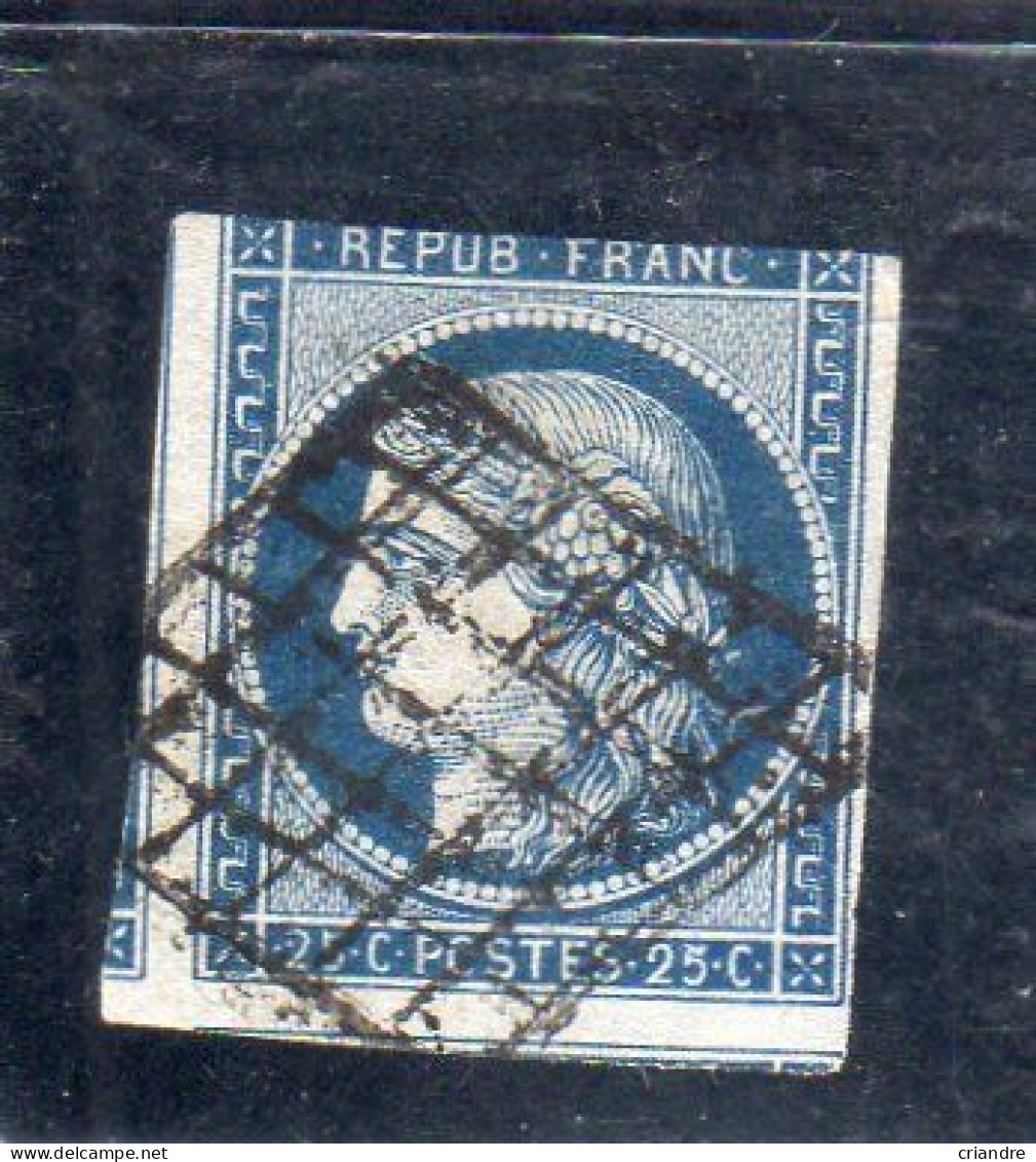 FRANCE  : Année 1849-50 (type Cérès) II  République ,N° 4a Oblitéré - 1849-1850 Ceres