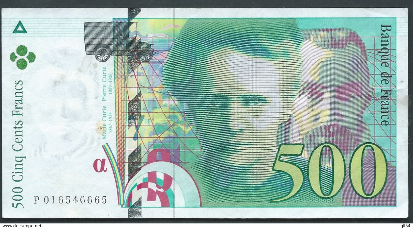 France - 500 Francs - 1994 -  P016546665 -     --  .LAURA 12308 - 500 F 1994-2000 ''Pierre Et Marie Curie''