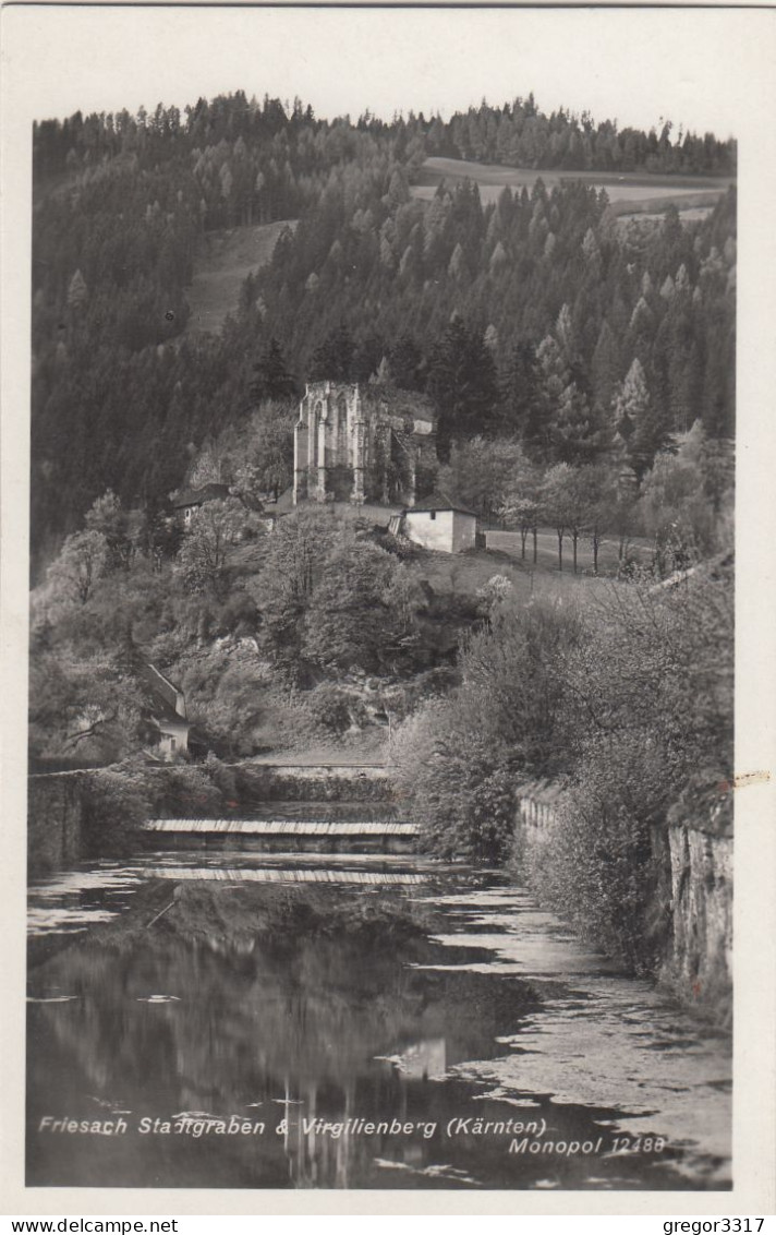 D6605)  FRIESACH In Kärnten - Stadtgraben & Virgilienberg - Kärnten - FOTO AK 1930 - Friesach