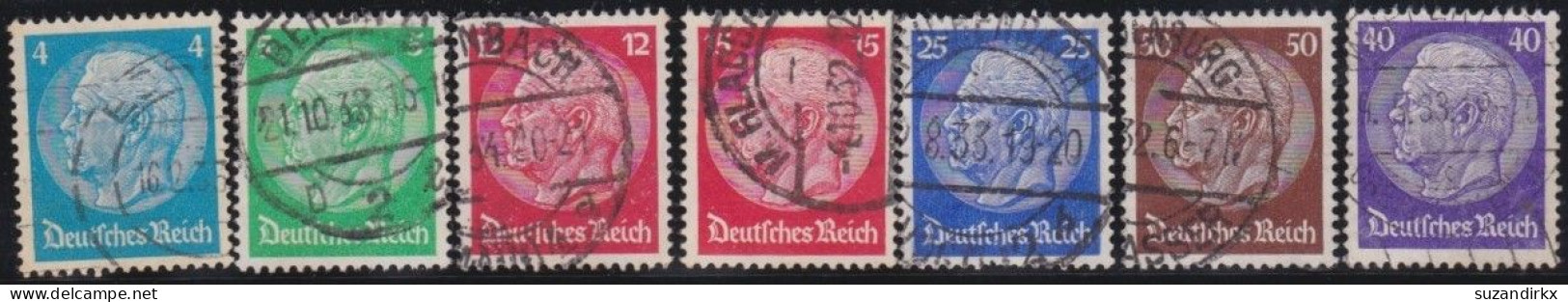 Deutsches Reich    -     Michel   -   467/473         -     O     -   Gestempelt - Oblitérés