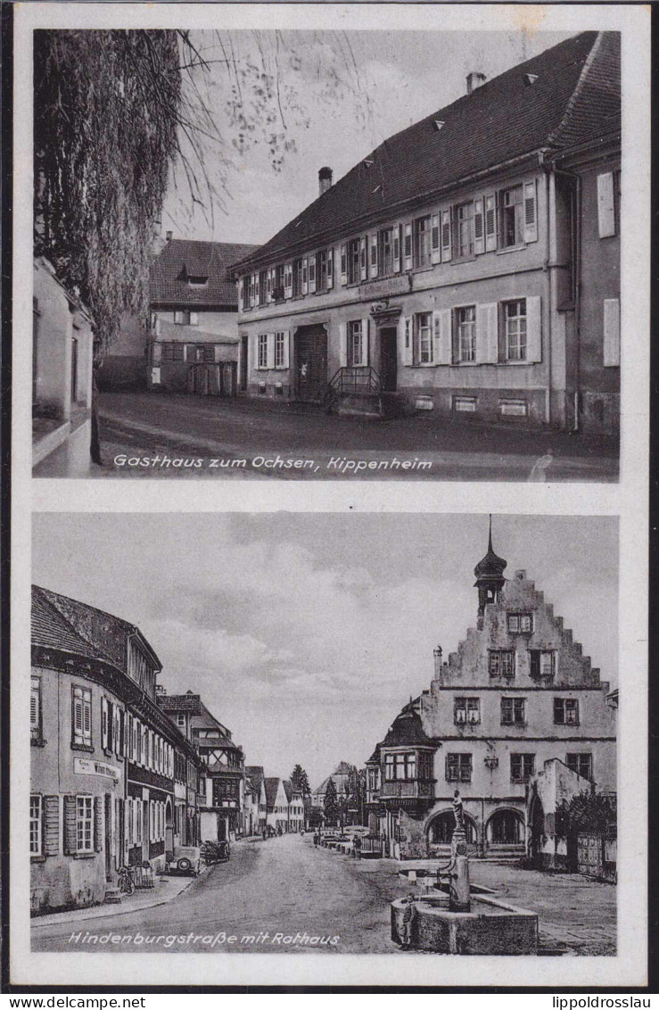 Gest. W-7634 Kippenheim Gasthaus Zum Ochsen 1942 - Lahr
