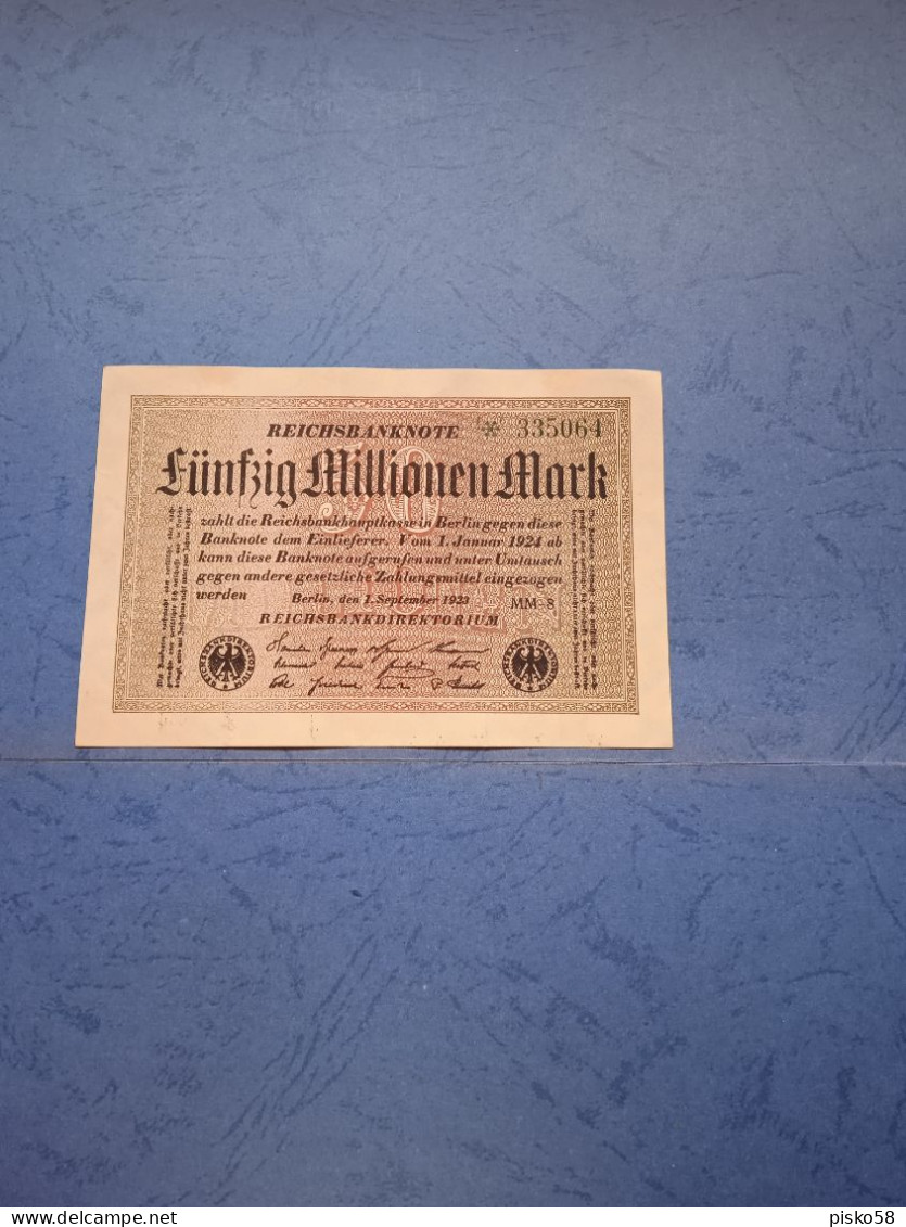 GERMANIA-P109 50000000M 1.9.1923 AUNC - 50 Millionen Mark