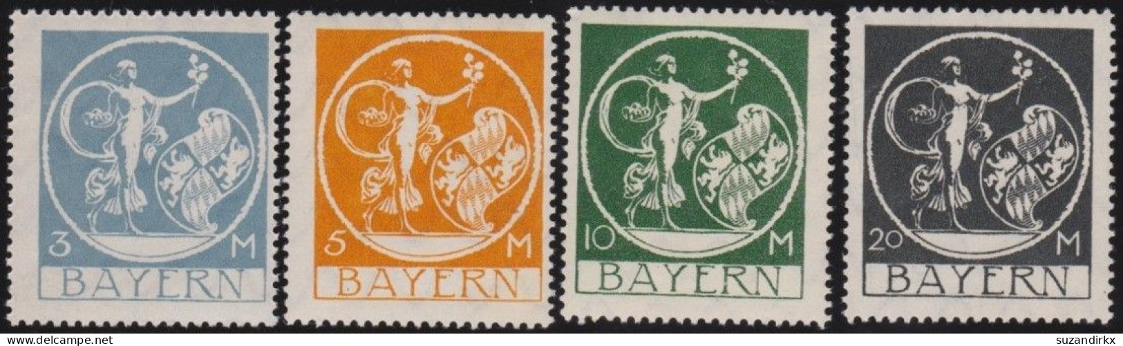 Bayern     -     Michel   -   192/195           -     **       -   Postfrisch - Mint