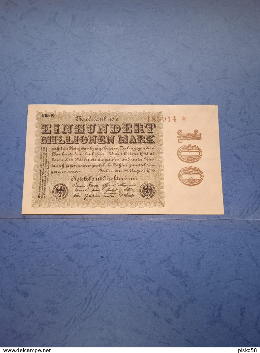 GERMANIA-P107a 100000000M 1.9.1923 AUNC - 100 Mio. Mark