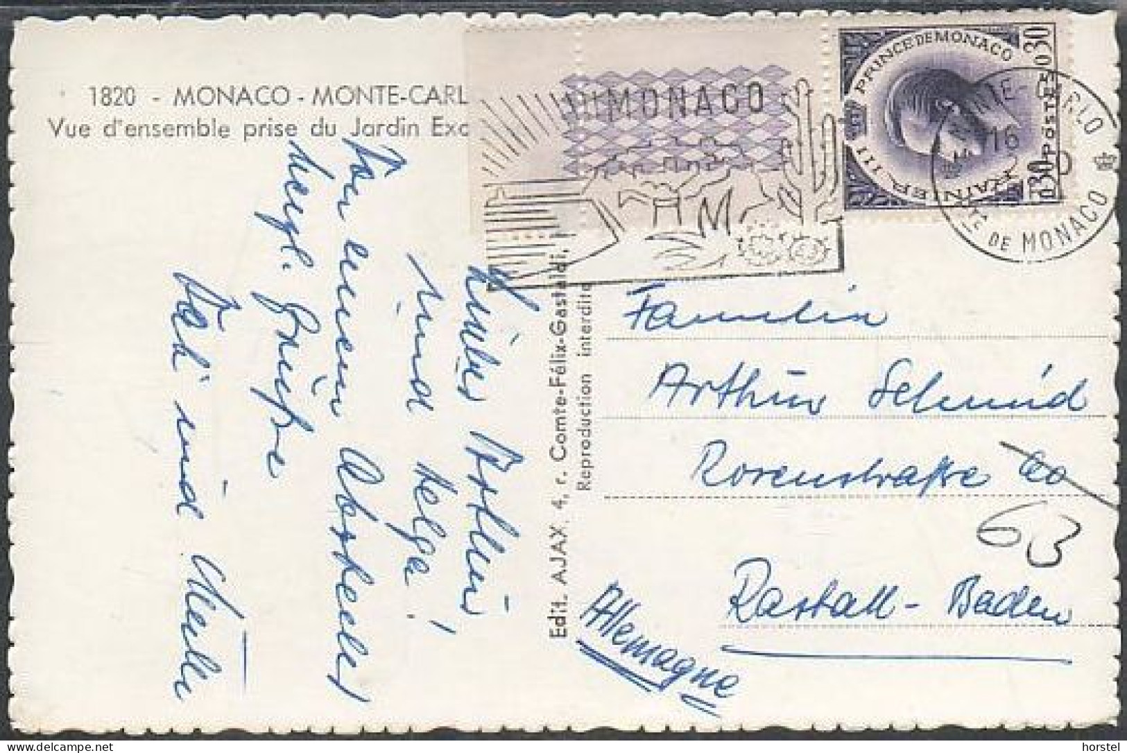 Monaco - Monte Carlo - Beach - Harbor - Nice Stamp ( Randstück) - Porto