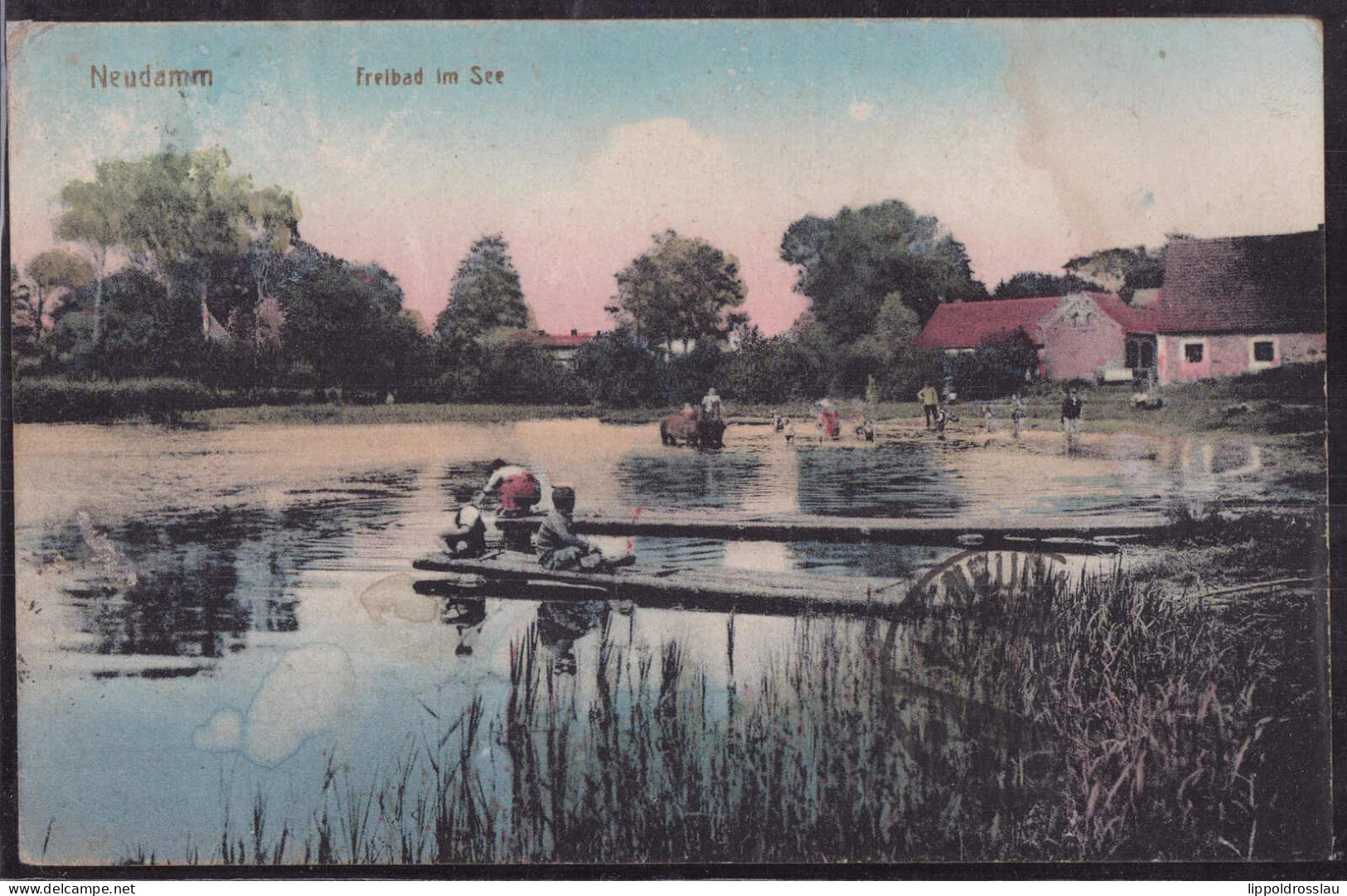 Gest. Neudamm Freibad Am See 1921 - Pommern