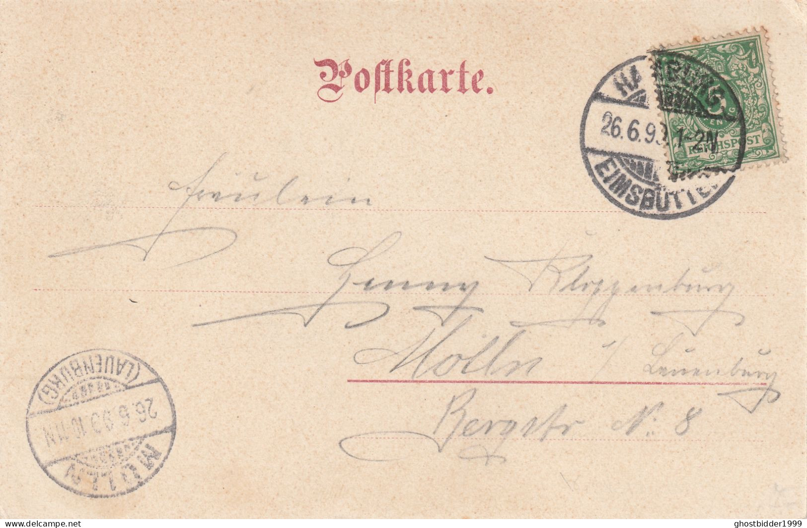 GERMANY HAMBURG 1899 BOOTSTEG  ALSTER Verlag Lichtdruck Knackstädt & Näther / Timbre Reichspost  Eimsbüttel - Eimsbüttel