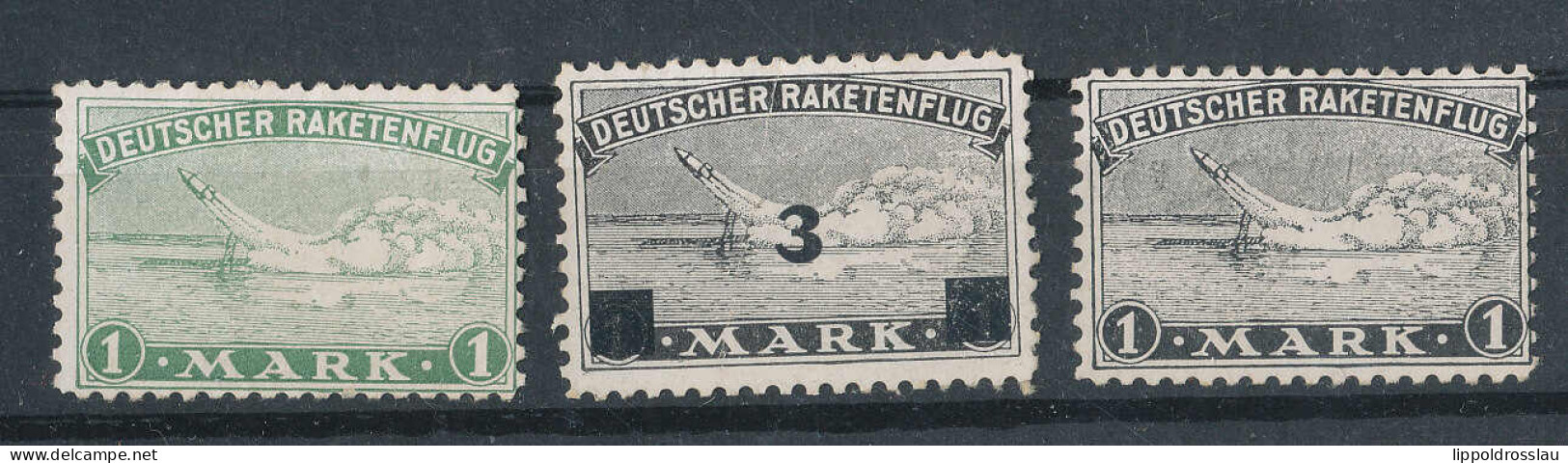 * 3 Stck. Raketenpostmarkenn Deutscher Raketenflug - Otros & Sin Clasificación