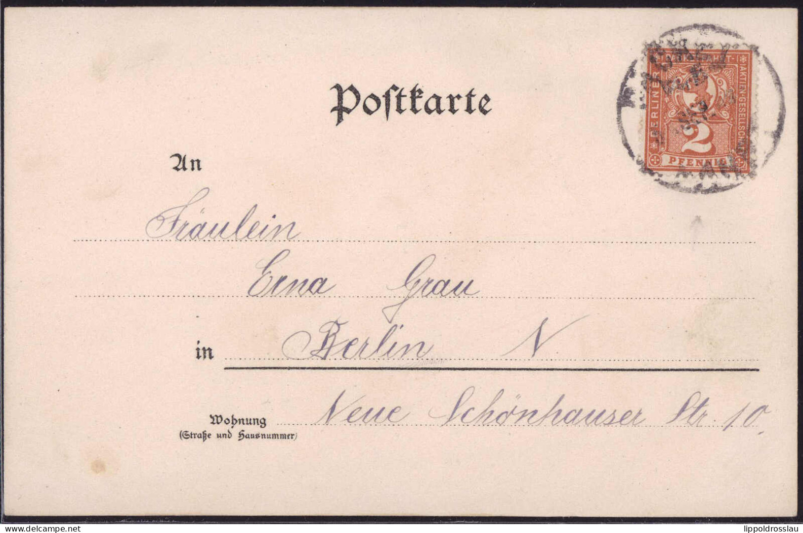 Gest. Stadtpost Berlin 1898 - Other & Unclassified