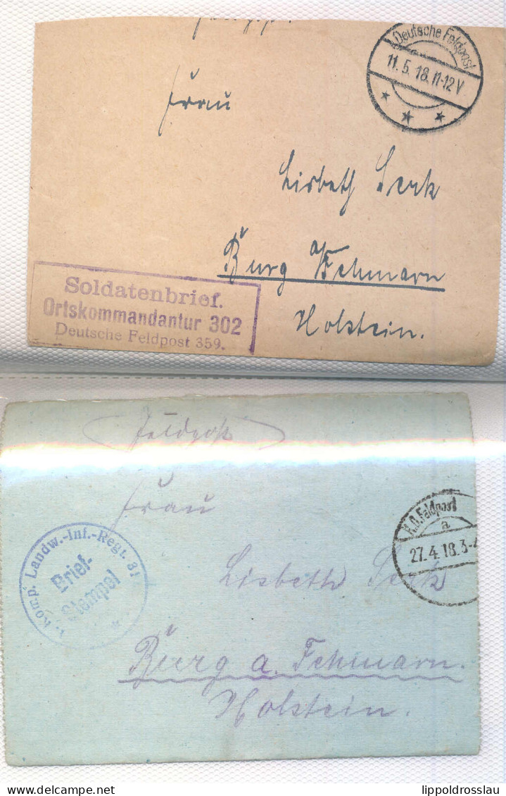 Gest. Album Mit 80 Stck. Feldpostbriefe Landwehr-Regt. No. 31 Burg, Zusammengehöriger Schriftverkehr 1916-1918, Interess - Other & Unclassified