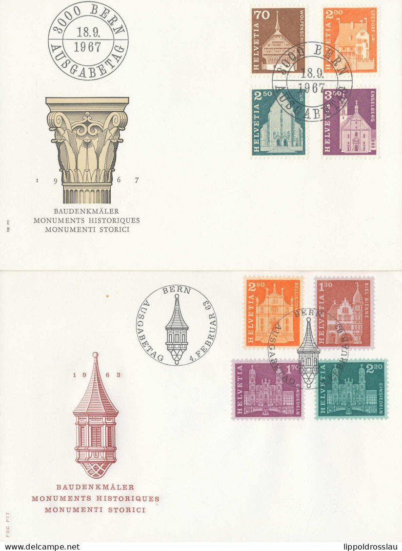 Gest., Brief Schweiz 20 Stck. FDC 1963-1998 - Stamped Stationery