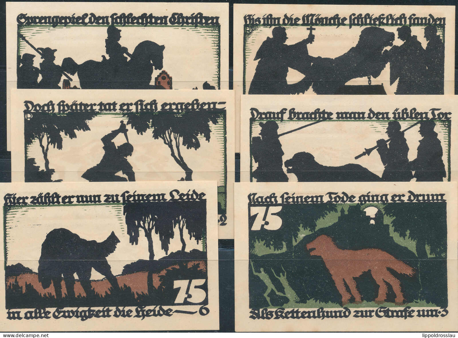 Vechta 6 Stück Serien-Notgeldscheine 1922 - Autres & Non Classés