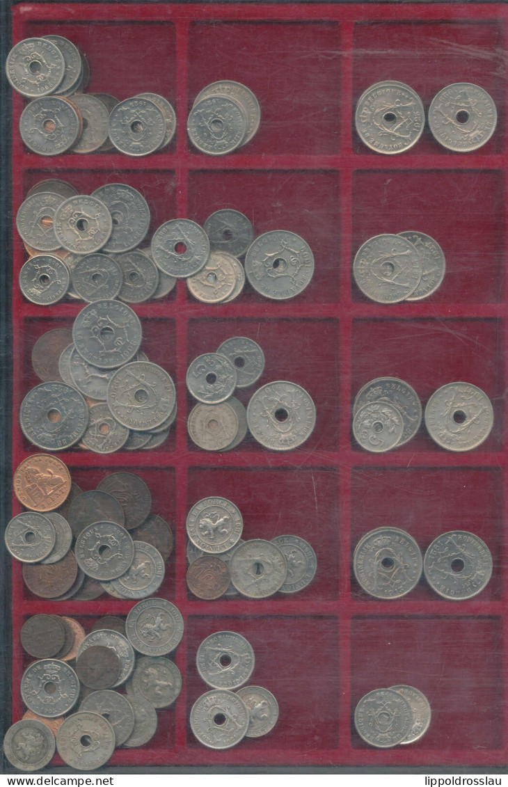 Belgien Sammlung Von 131 Stck. 1-25 Centimes 1860-1930, Guter Bestand - Autres & Non Classés