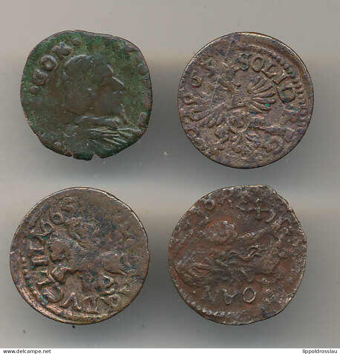 Polen 4 Stck. 1 Solidus 1663-1665, Johann Casimir 1848-1668 - Other & Unclassified