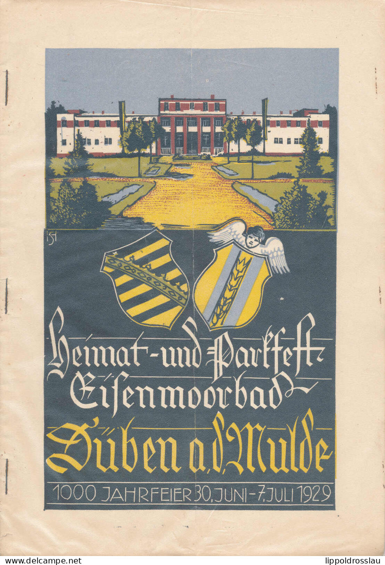 Bad Düben/Mulde Festschrift Zum Parkfest 1929, Zahlreiche Interessante Reklame - Otros & Sin Clasificación