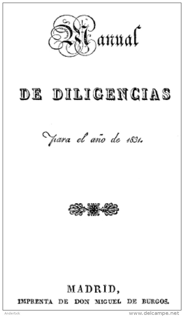 EBook: "Manual De Diligencias". 1831 - Otros & Sin Clasificación