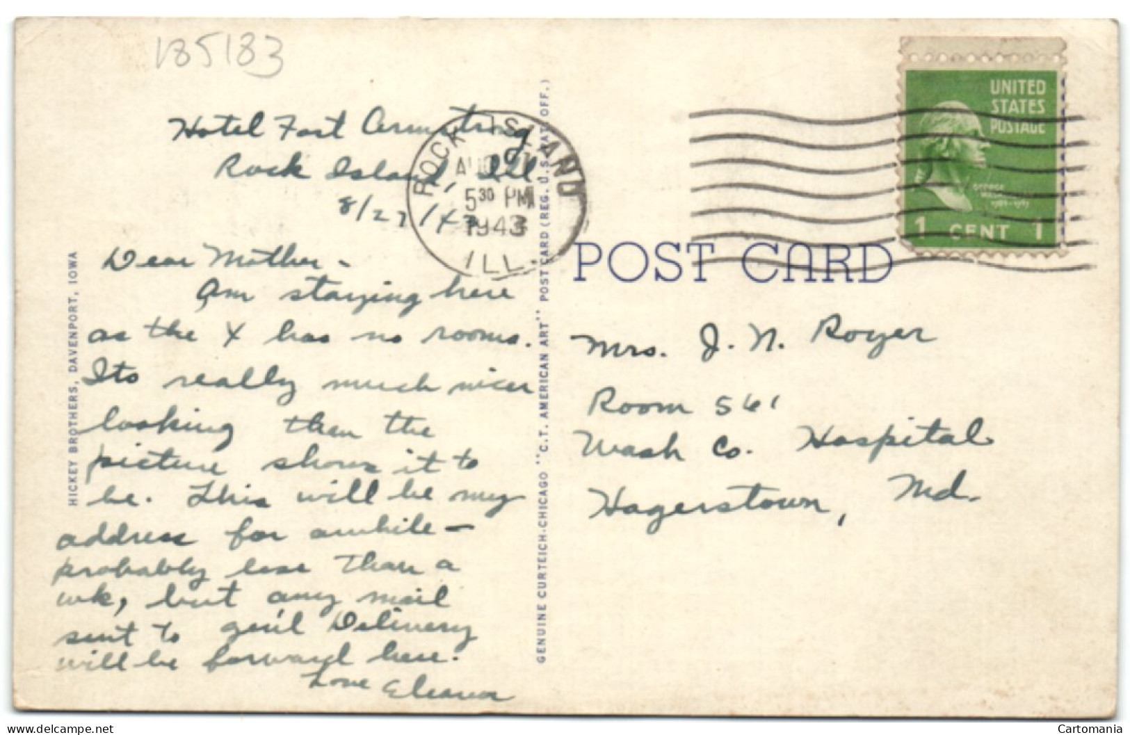 Hotel Fort Armstrong - Rock Island Ill. - Other & Unclassified