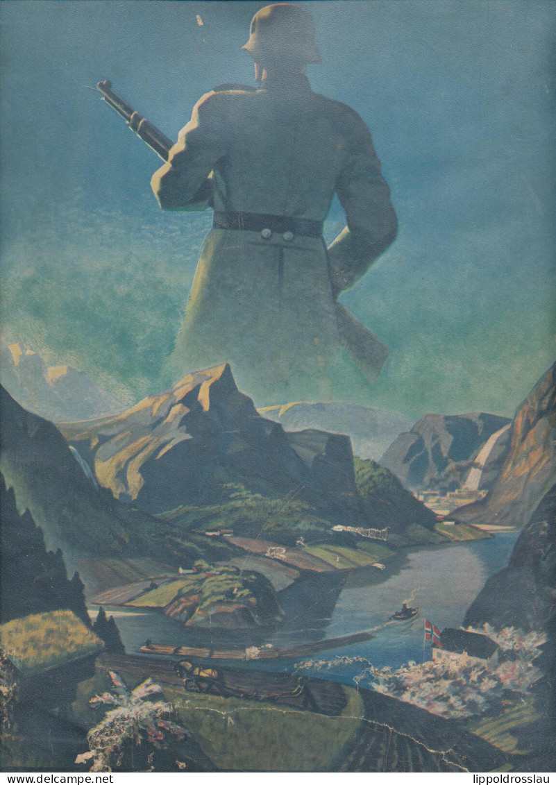 Kampf In Norwegen, Ein Erinnerungsblatt An Den Feldzug 1940, 48 Seiten, Sehr Interessant - Autres & Non Classés