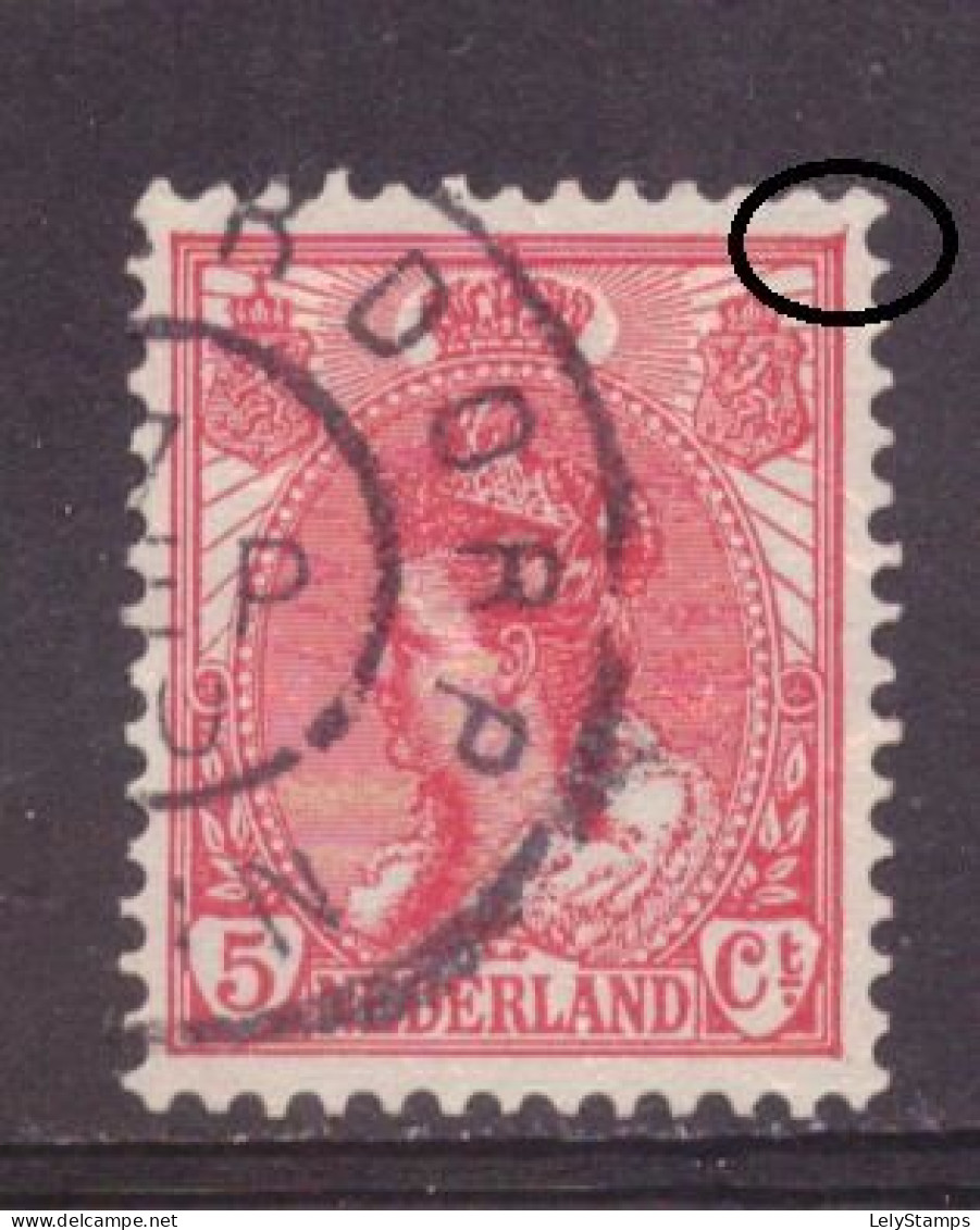 Nederland / Niederlande / Pays Bas NVPH 60 P Plaatfout Plate Error Used (1899) - Variétés Et Curiosités