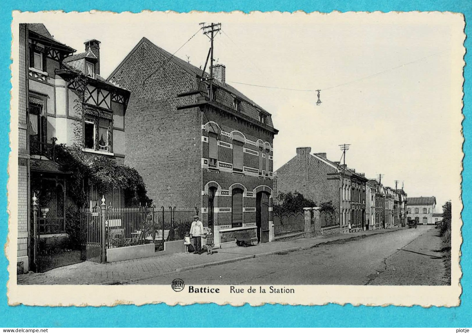 * Battice - Herve (Liège - La Wallonie) * (Albert, Editeur Odon Linze Bastin) Rue De La Station, Animée, Unique, Old - Herve