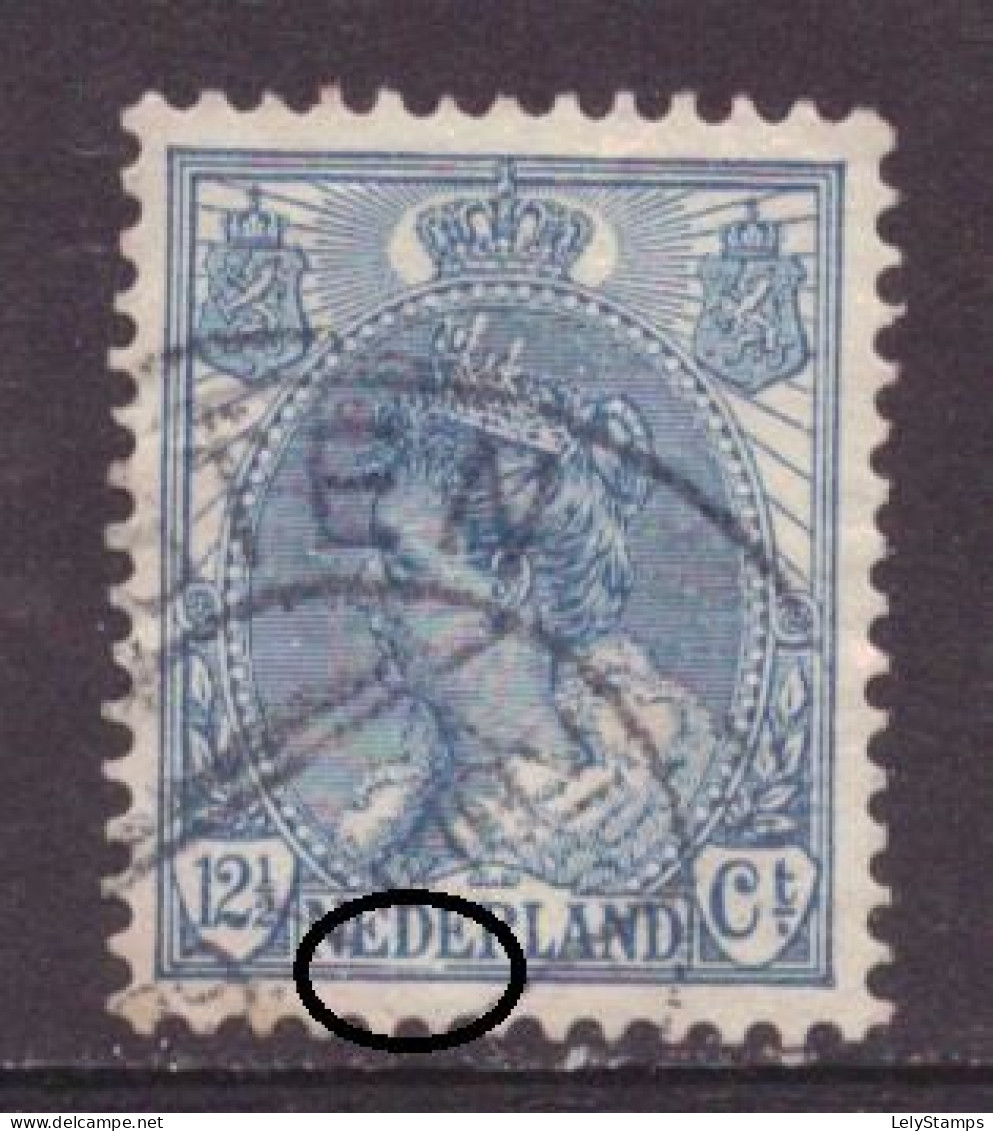 Nederland / Niederlande / Pays Bas NVPH 63 P Plaatfout Plate Error Used (1899) - Variétés Et Curiosités