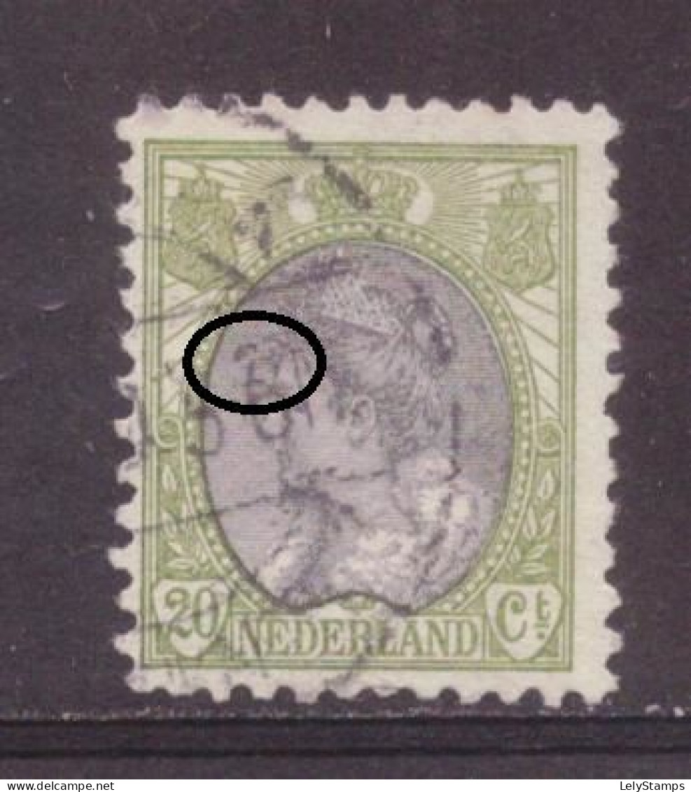 Nederland / Niederlande / Pays Bas NVPH 69 PM1 Plaatfout Plate Error Used (1899) - Variétés Et Curiosités