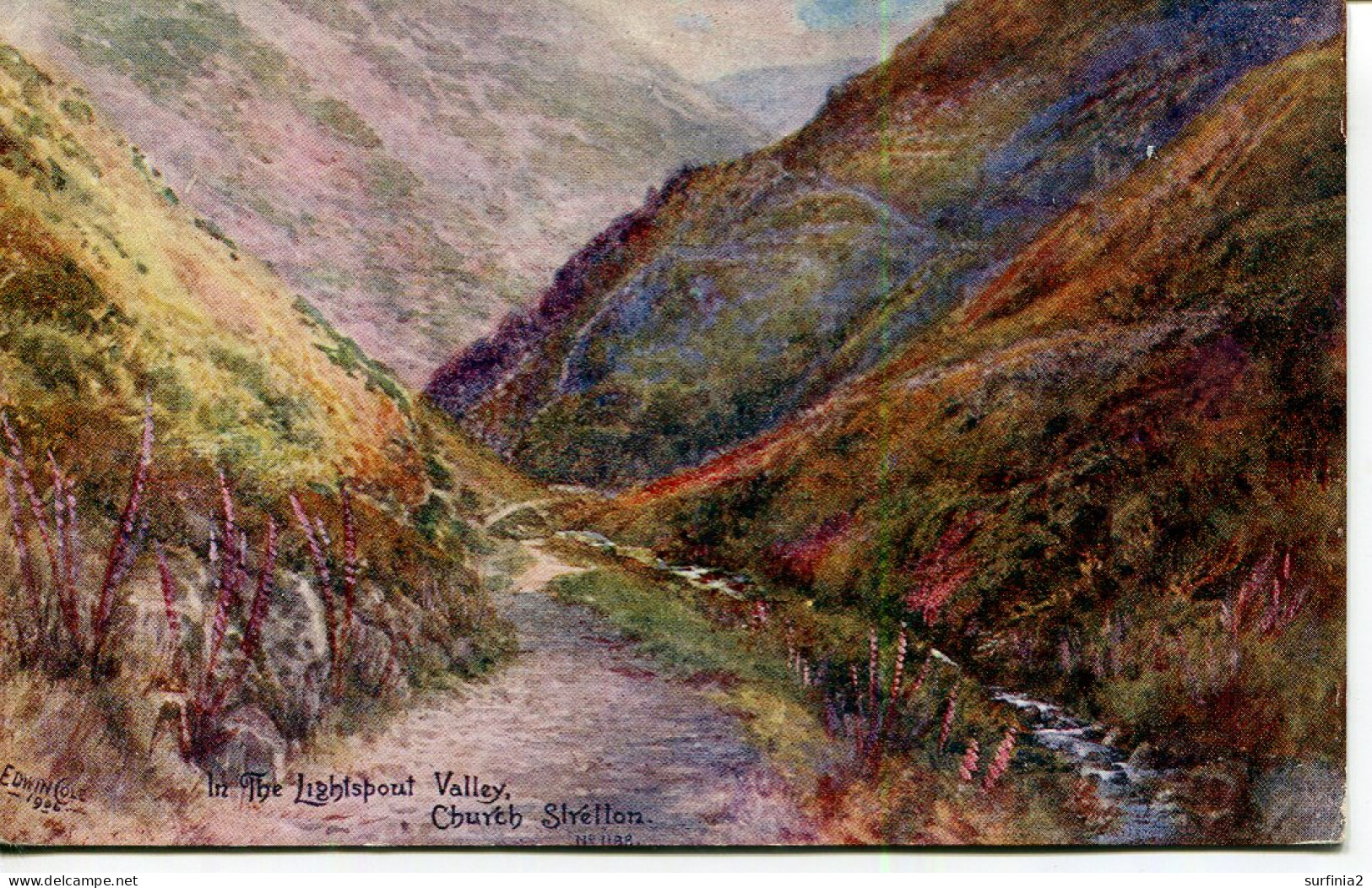 MISCELLANEOUS ART -  IN THE LIGHTSPOUT VALLEY, CHURCH STRETTON By EDWIN COLE Art577 - Shropshire