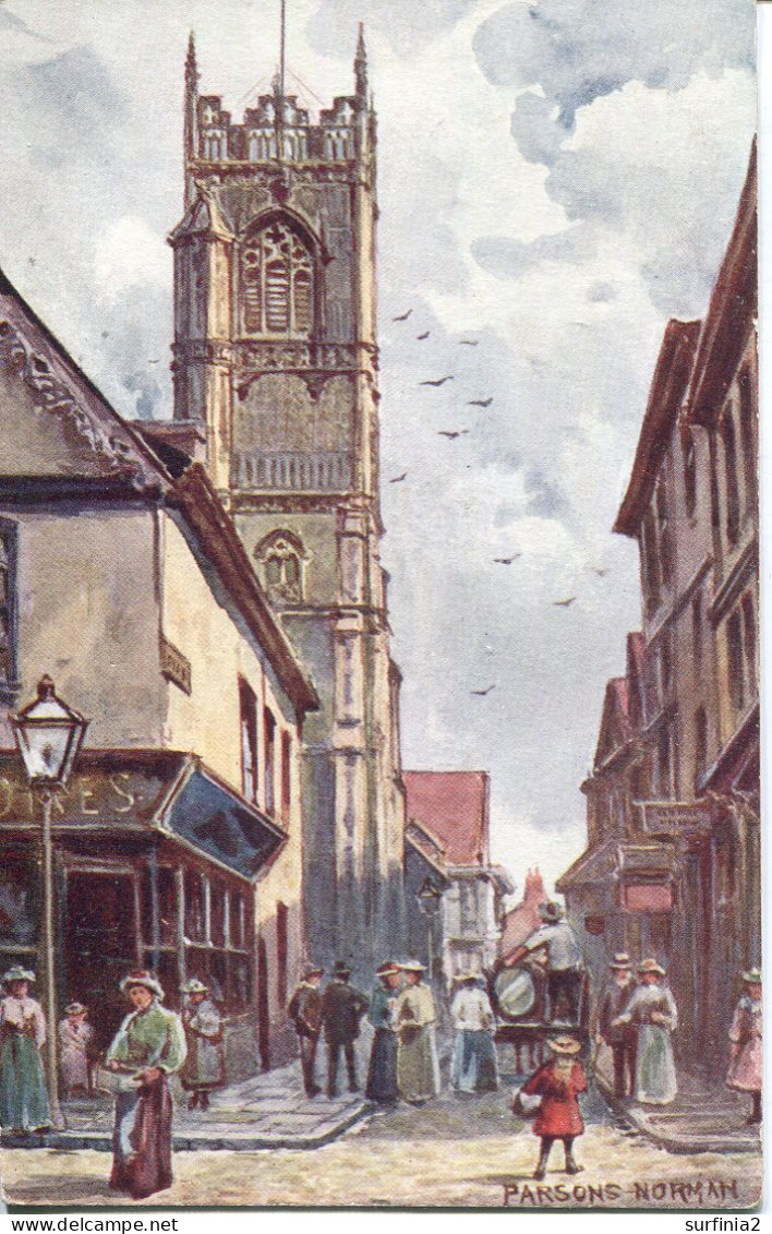 MISCELLANEOUS ART - DIAL LANE AND ST LAWRENCE CHURCH, IPSWICH By PARSONS NORMAN Art649 - Ipswich