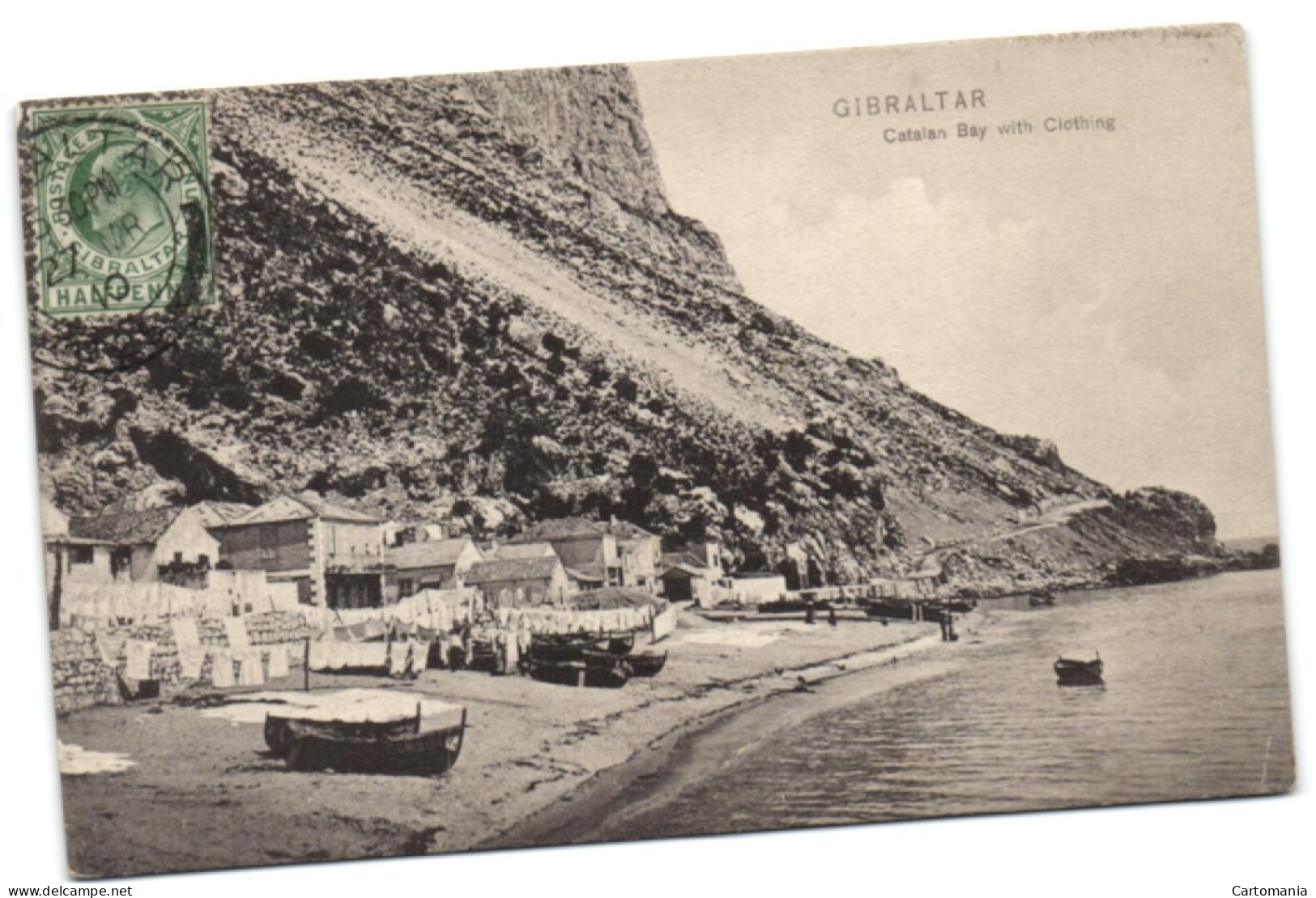 Gibraltar - Catalan Bay With Clothing - Gibraltar