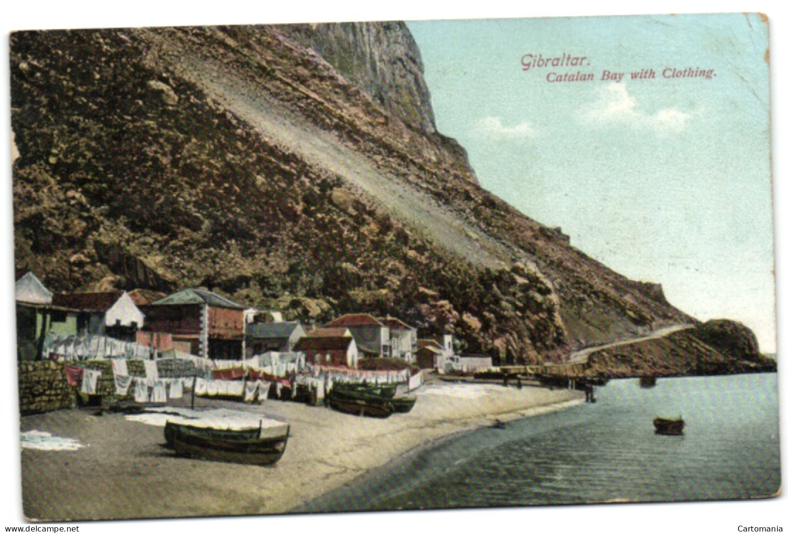 Gibraltar - Catalan Bay With Clothing - Gibraltar