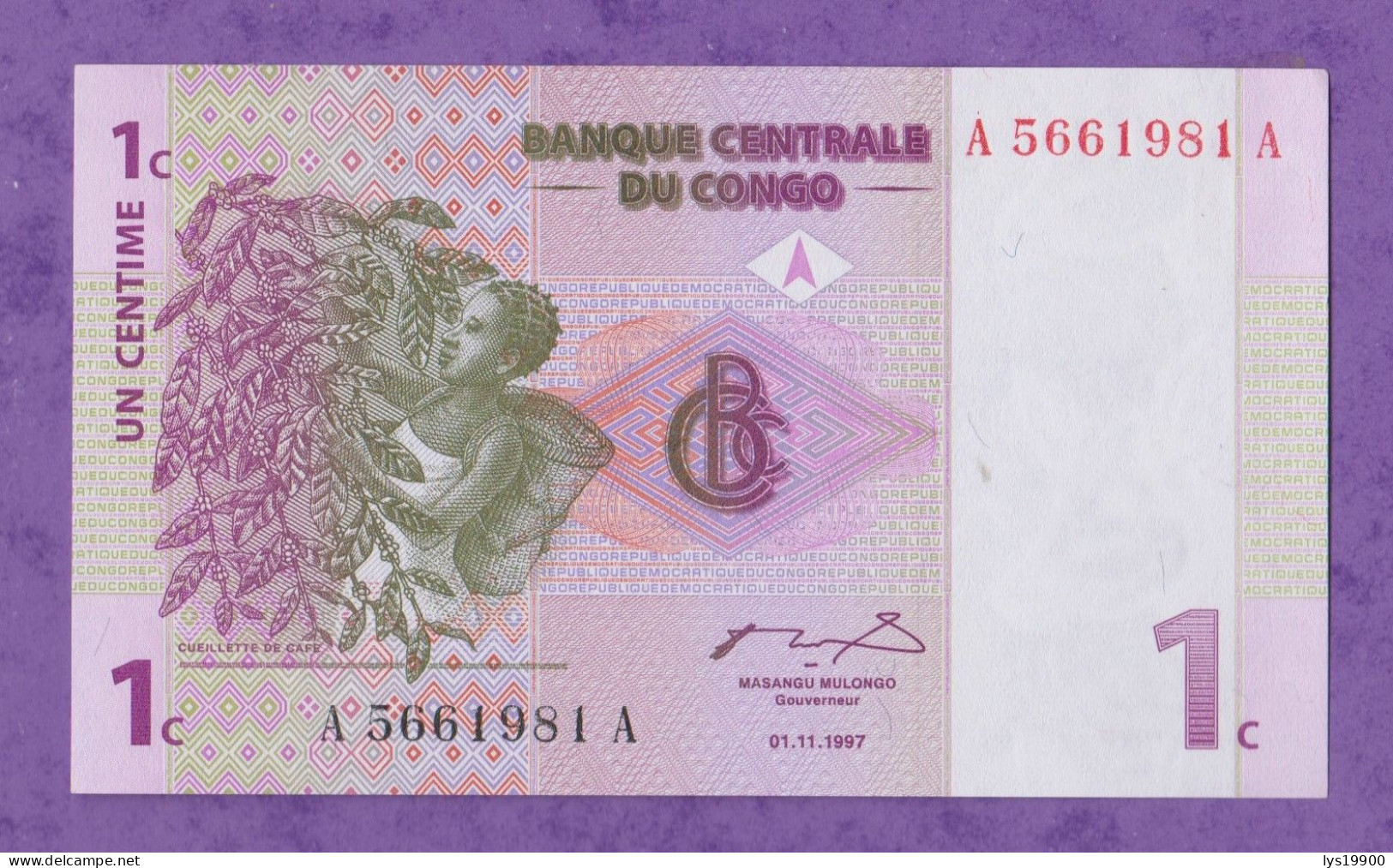 1 Centime 1997 Congo Neuf, Unc - Surinam