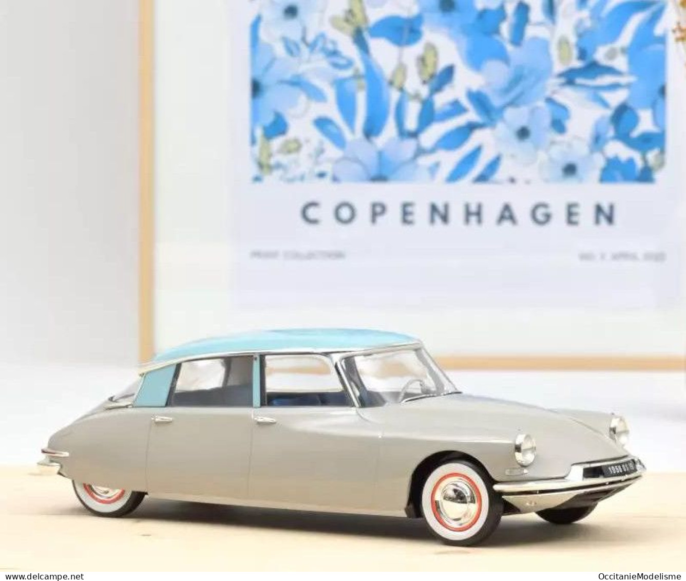 Norev - Citroën DS 19 1956 Gris Rosé Et Turquoise Réf. 181763 Neuf NBO 1/18 - Norev