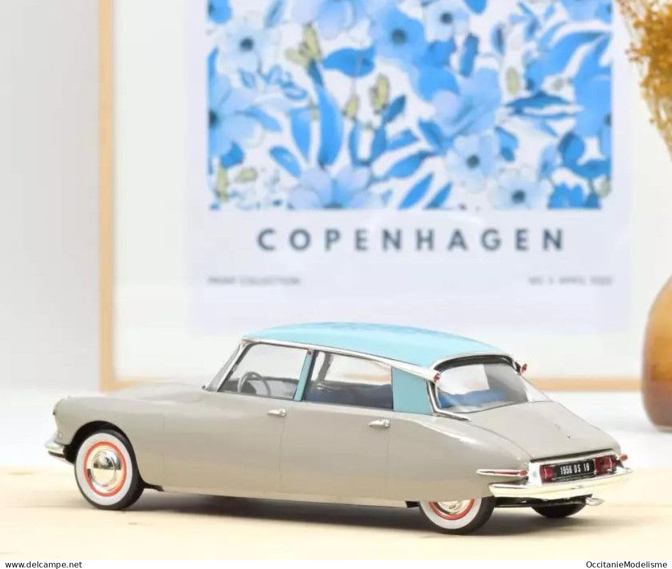 Norev - Citroën DS 19 1956 Gris Rosé Et Turquoise Réf. 181763 Neuf NBO 1/18 - Norev