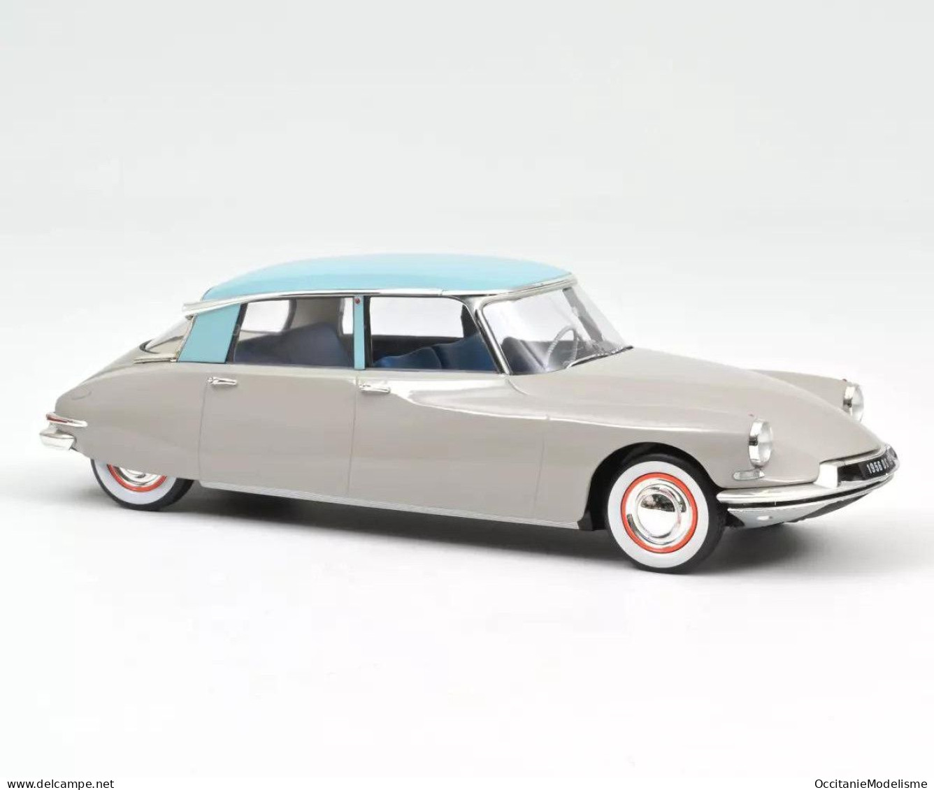 Norev - Citroën DS 19 1956 Gris Rosé Et Turquoise Réf. 181763 Neuf NBO 1/18 - Norev