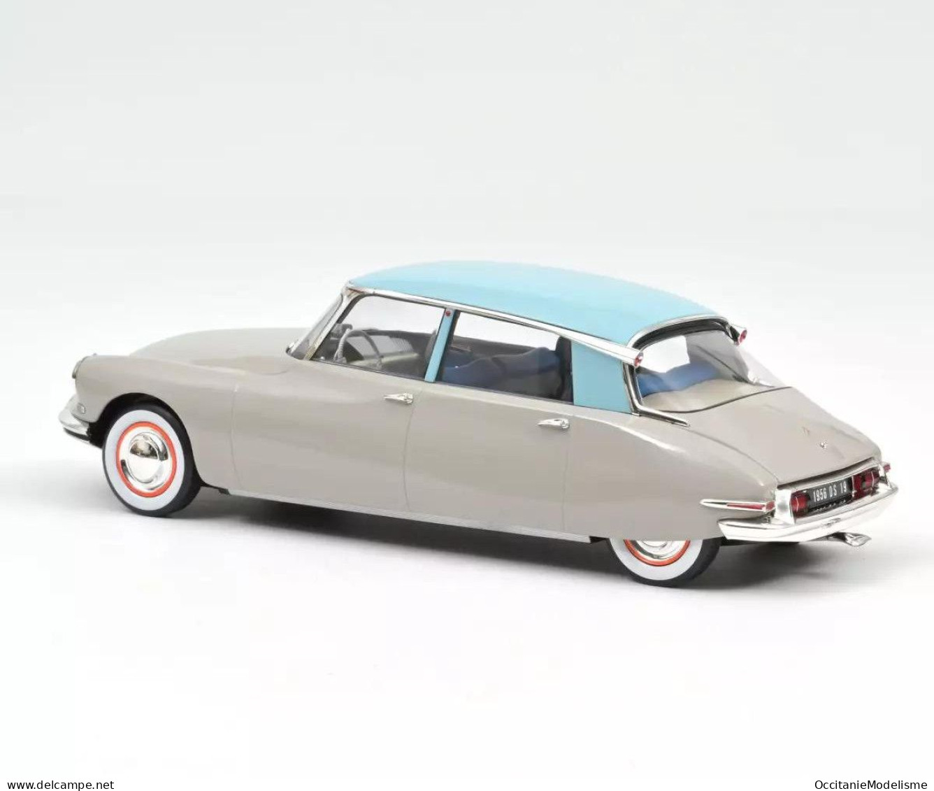 Norev - Citroën DS 19 1956 Gris Rosé Et Turquoise Réf. 181763 Neuf NBO 1/18 - Norev