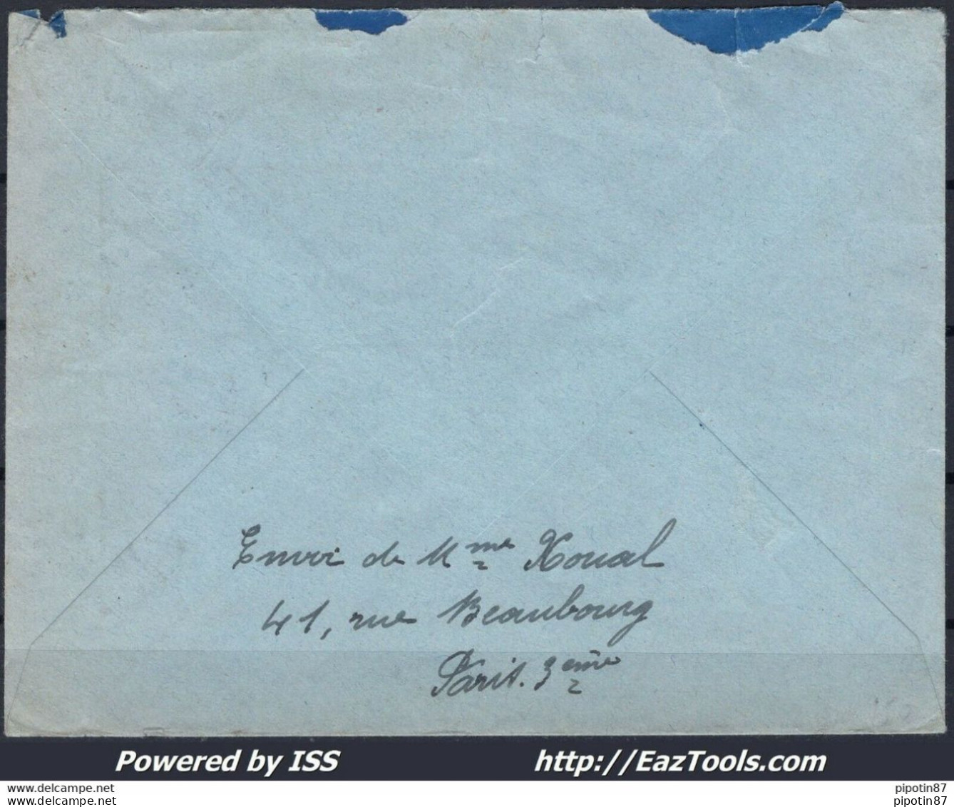 FRANCE BRANLY N° 599 SEUL SUR LETTRE POUR L'ALLEMAGNE DE PARIS HOTEL DE VILLE DU 25/03/1944 + CENSURE - Lettres & Documents