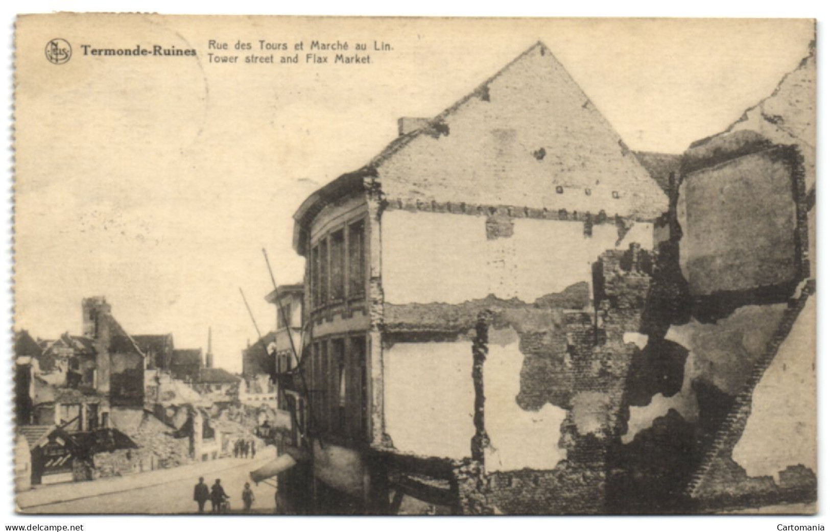 Termonde-Ruines - Rue Des Tours Et Marché Au Lin - Dendermonde