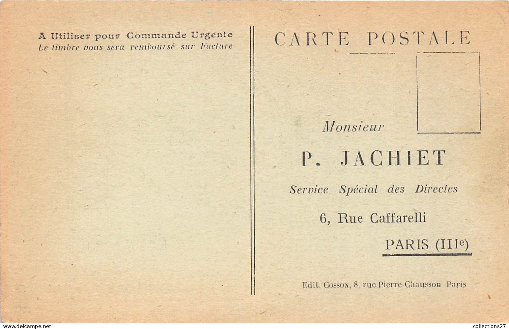 PARIS-75003- 6 RUE CAFFARELLI- ETS P JACHIET- ATELIERS DE FABRICATION DES BRETELLES ET CEINTURES UN COIN DU BILLOTAGE - Distrito: 03