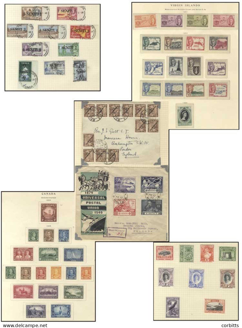 ACCUMULATION Of One Country Collections On Pages In A Small Box. We Note M 1928-42 Canada With 1932 Set To 13c, 1935, 19 - Other & Unclassified