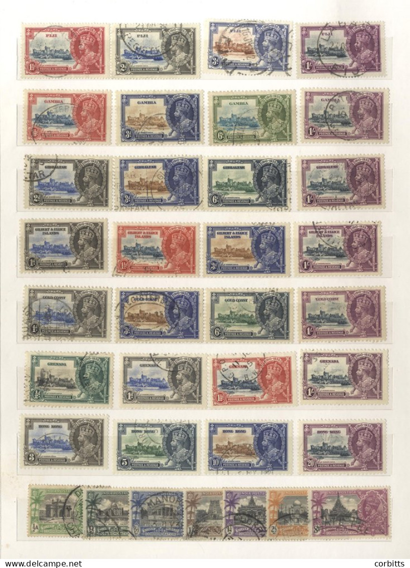 1935 Silver Jubilee Complete Set, With Egypt & Samoa 1d P.14 X14½, U Mostly C.d.s, Many Fine. (251) Cat. £2430 - Other & Unclassified