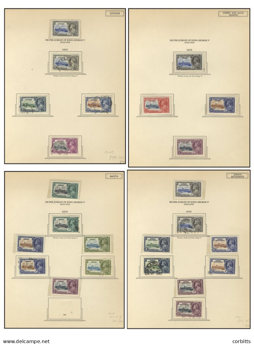 19358 Silver Jubilee M & U Collection Housed In A Jubilee Album, Mixed Ranges Of Sets (26) M & U (9) + Numerous Odd Valu - Andere & Zonder Classificatie