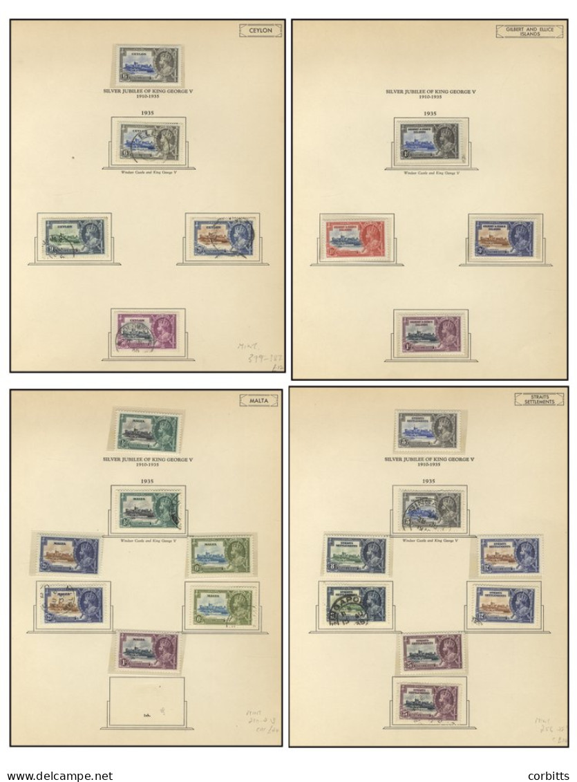 19358 Silver Jubilee M & U Collection Housed In A Jubilee Album, Mixed Ranges Of Sets (26) M & U (9) + Numerous Odd Valu - Other & Unclassified