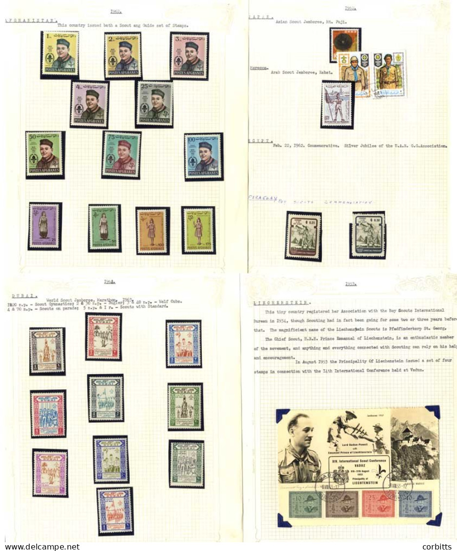 SCOUTS & GUIDES Album Of Stamps, M/Sheets & Covers, All Relating To Scouting From Around The World, Plus Additional Mate - Autres & Non Classés