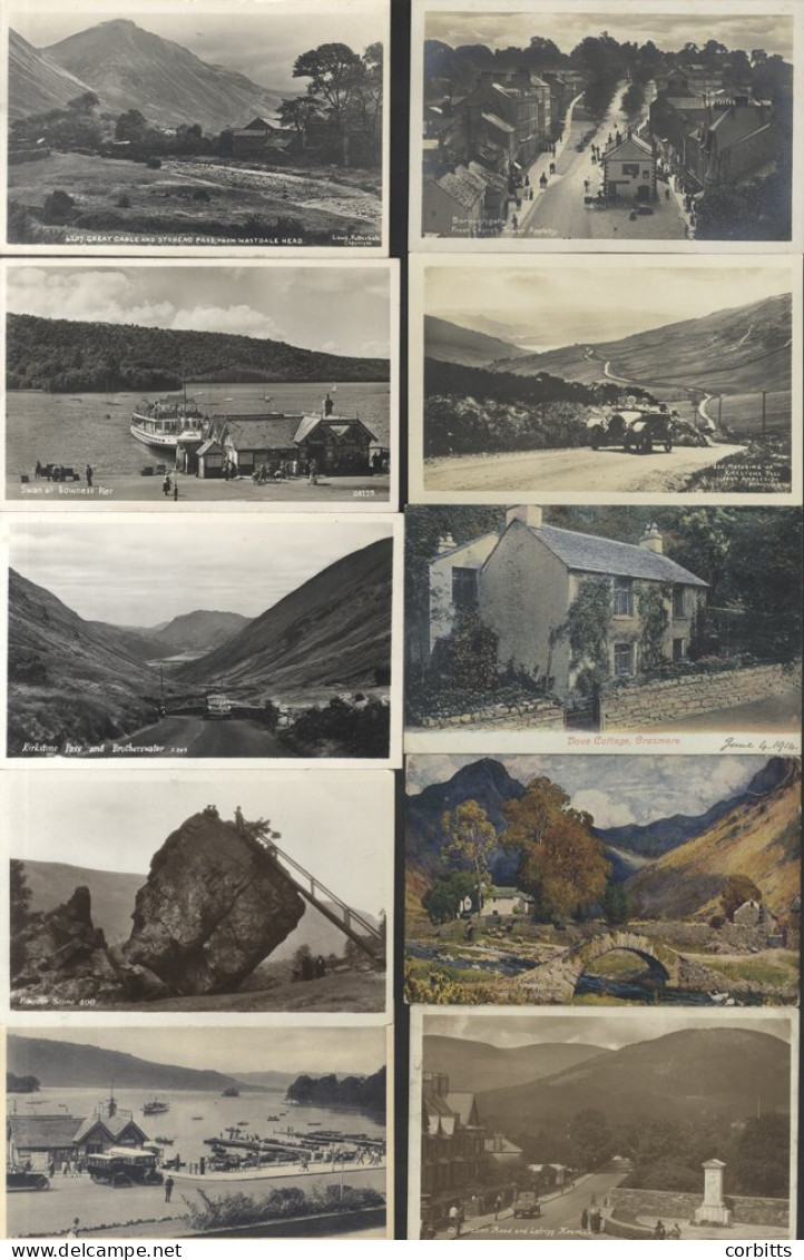LAKE DISTRICT Old Album Of Cards Incl. Black & White RP's. (196). - Unclassified