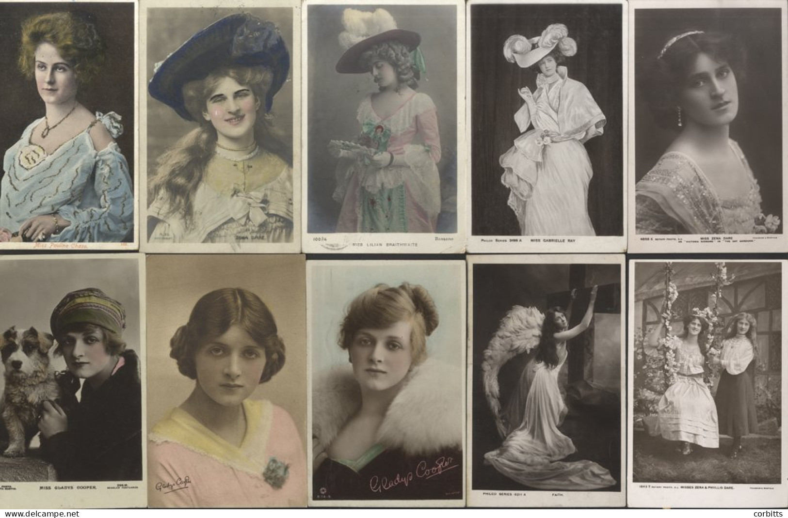 THEATRICAL (ACTRESSES) Album Of Cards (102) Half Of Gladys Cooper - All Sent From A Soldier To His Sweetheart. - Non Classificati