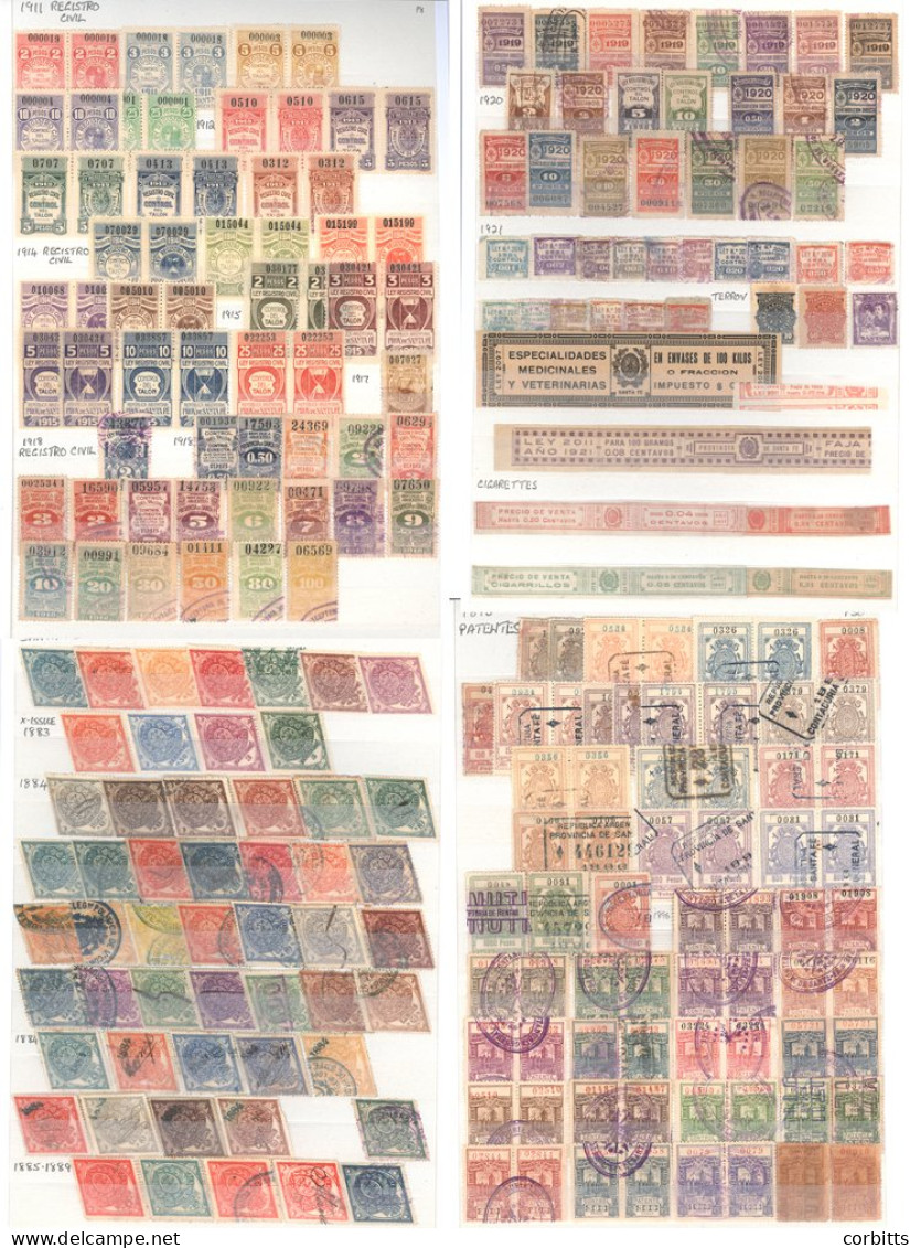REVENUES 1890-1941 Fantastic Collection In 64 Page Stock Book, Mainly In Cancelled Or M, Paid & Receipt Pairs, Incl. Pro - Sonstige & Ohne Zuordnung