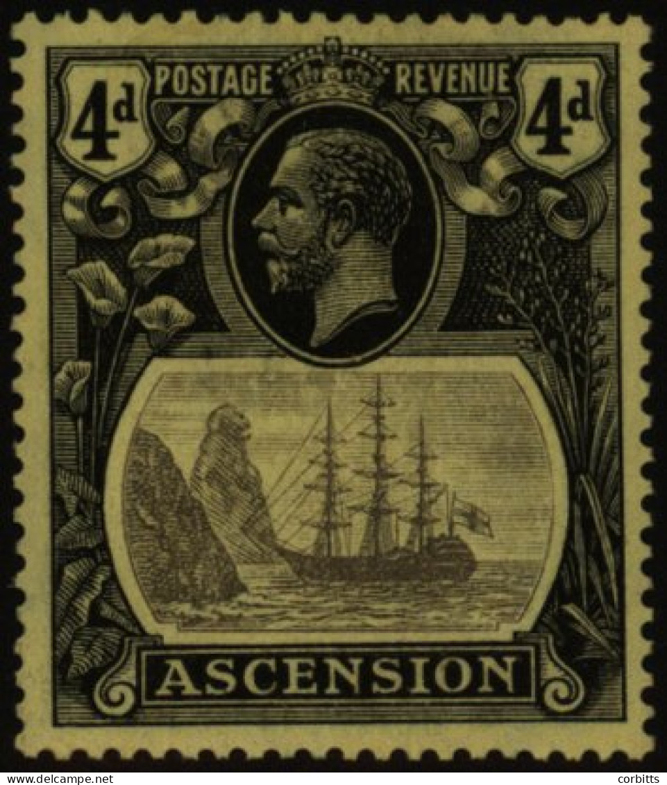 1924-33 MSCA 4d Grey-black & Black-yellow Showing The 'cleft Rock' Variety, M (light Gum Crease), SG.15c. (1) Cat. £475 - Autres & Non Classés