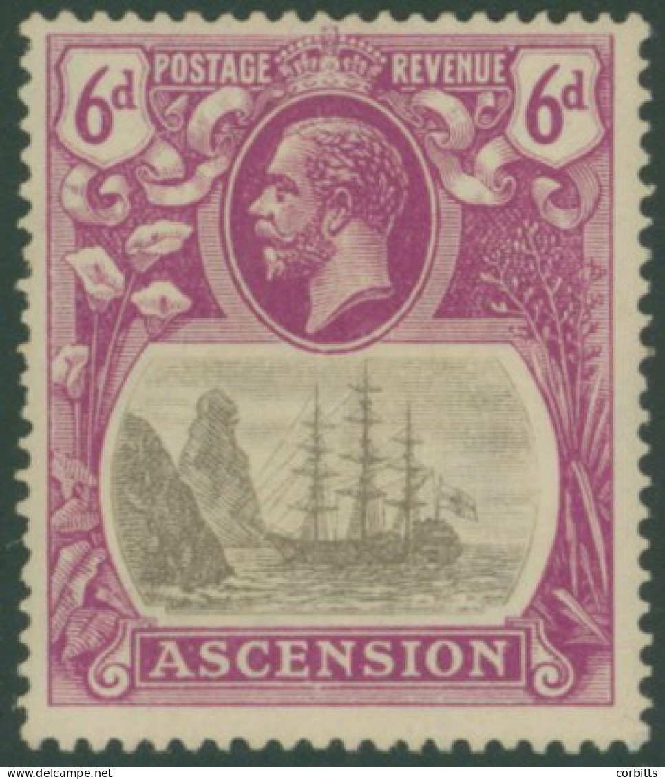 1924-33 6d Grey Black & Bright Purple Showing The 'cleft Rock' Variety, M, SG.16c. (1) Cat. £650 - Andere & Zonder Classificatie