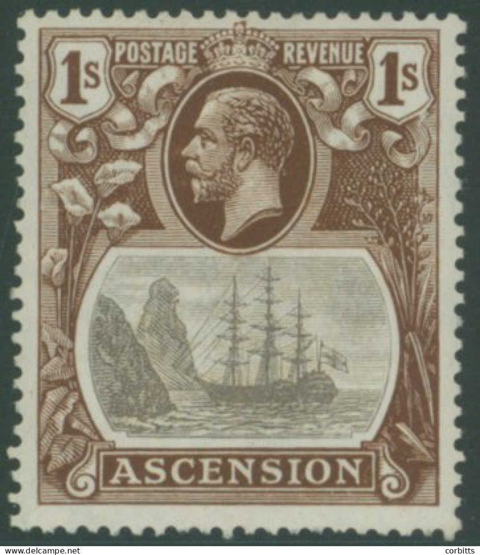 1924-33 1s Grey Black & Brown Showing The 'cleft Rock' Variety, M (gum Wrinkles), SG.18c, Cat. £375 - Altri & Non Classificati